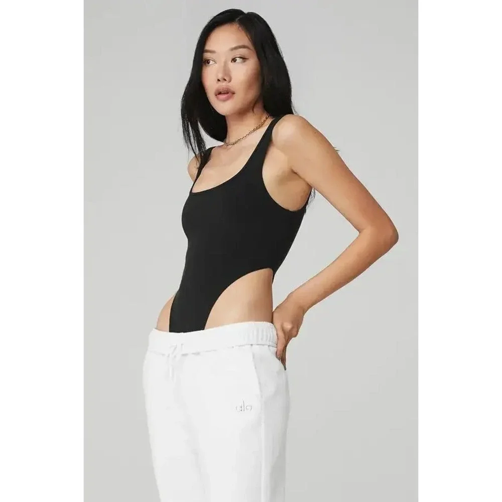 Alo Yoga Airbrush Hot Shot Bodysuit - Brown Size M